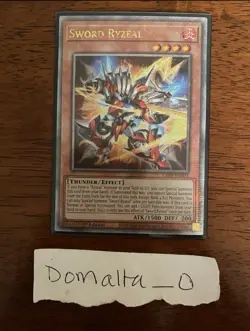 Yugioh Ryzeal Detonator & 2x Sword Ryzeal CRBR Quarter Century Secret Rare NM - Image 2