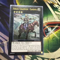 Yugioh! Heroic Champion - Gandiva ABYR-EN042 Ultimate Rare 1st Edition NM - Image 1