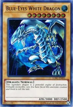 Yugioh! MP Blue-Eyes White Dragon (Version 3) - LCKC-EN001 - Ultra Rare - Unlimi - Image 1