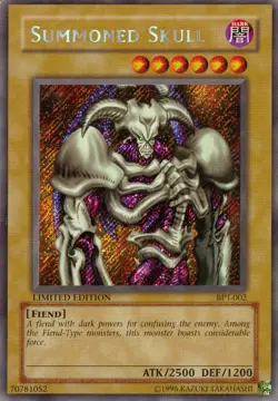 YU-GI-OH SUMMONED SKULL BPT-002 SECRET RARE LIMITED EDITION CARD - Image 1