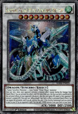 Crystal Clear Wing Synchro Dragon - Quarter Century Secret RA04-EN059 - YuGiOh - Image 1
