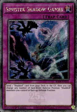 Sinister Shadow Games - Quarter Century Secret Rare 1st Ed. RA04-EN232 - YuGiOh - Image 1