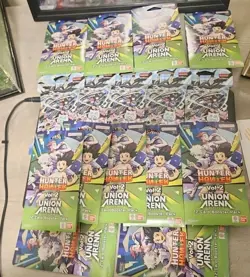 Yu Gi Oh And Union Arena Booster Pack Mixer!! 16 Lot!! Justice Hunters And Vol. - Image 1