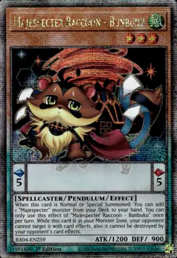 Majespecter Raccoon - Bunbuku - Quarter Century Secret Rare RA04-EN259 - YuGiOh - Image 1