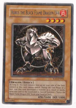 1x (LP) Horus The Black Flame Dragon LV4 - SOD-EN006 - Rare - Unlimited Edition - Image 1