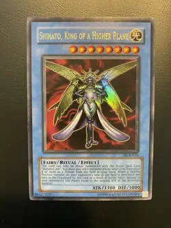 Vintage Yugioh Shinato, King of a Higher Plane DCR-016 Ultra Rare Original Print - Image 1