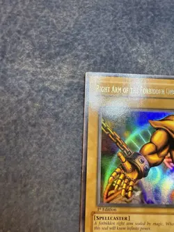 Right Arm of the Forbidden One Yu-Gi-Oh LOB-122 1st ED NA Glossy Print Mp/lp - Image 3
