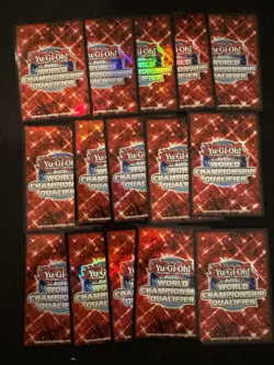 YUGIOH 15x World Championship Qualifier WCQ Sleeves 2023 OFFICIAL Konami - Image 1