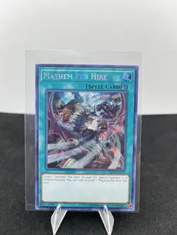 Yu Gi Oh Mayhem Fur Hire Secret Rare Holofoil Card - Image 1