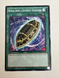 YUGIOH BURIAL FROM A DIFFERENT DIMENSION UNLIMITED COMMON#SR04-EN025 NM - Image 1