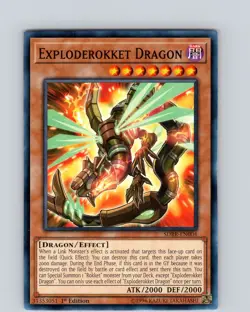 Yu-Gi-Oh TCG Exploderokket Dragon SDRR-EN004 1st Edition Common Card NM - Image 1