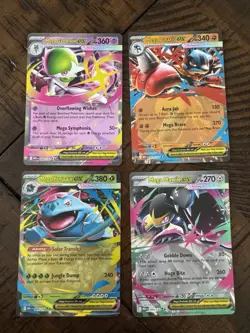 Pokemon TCG: Mega Evolutions 4 Card EX Near Mint Set - Image 1