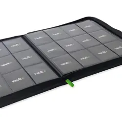 Vault X - 12 Pocket eXo-Tec Zip Binder Folder XL (Holds 624 cards) - Black - Image 3