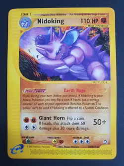 Nidoking 24/147 - Aquapolis Set - Pokemon Card - Excellent Condition - Image 1