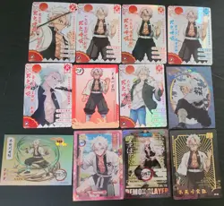 Sanemi Shinazugawa Card Lot - Demon Slayer Anime CCG 12 Cards - Image 1
