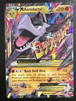 Pokemon TCG Mega-Aerodactyl-EX XY XY98 Holo Promo Card Black Star - Image 1