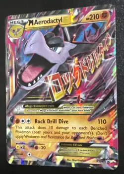 Pokemon TCG Mega-Aerodactyl-EX XY XY98 Holo Promo Card Black Star - Image 3