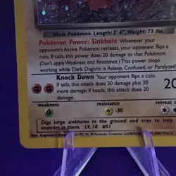 Pokemon card Dark Dugtrio Holo 2000 6/82 Team Rocket VINTAGE LP - Image 3