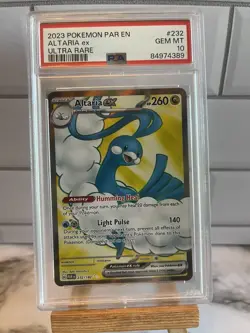 PSA 10 Altaria ex 232/182 Full Art Paradox Rift Pokemon Card - Image 1