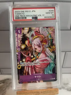 GEM MINT PSA 10 Yamato P-046 PROMO ONE PIECE Magazine Vol 17 Card GAME Japanese - Image 1