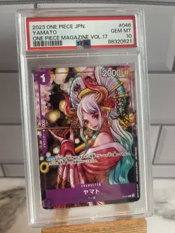 GEM MINT PSA 10 Yamato P-046 PROMO ONE PIECE Magazine Vol 17 Card GAME Japanese - Image 1