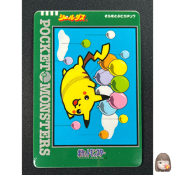 [NM] Flying Pikachu Pokemon Bandai Sealdass Card Japanese BK42 - Image 1