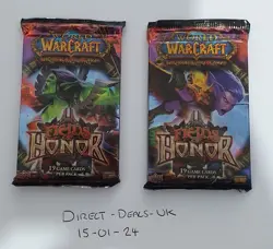 WoW TCG Fields Of Honor Sealed Booster Pack - Loot Cards U - Trusted UK Seller - Image 1