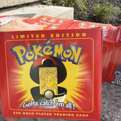 Pokemon 23k Burger King Gold Plated Trading Card Set Red Box Lot Of 6 - Sealed - Image 4
