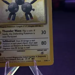 Magneton 9/102 - Base Set Holo Rare Vintage 1999 WoTC Pokemon TCG - LP/MP - Image 2