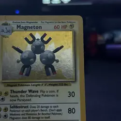 Magneton 9/102 - Base Set Holo Rare Vintage 1999 WoTC Pokemon TCG - LP/MP - Image 3