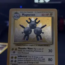 Magneton 9/102 - Base Set Holo Rare Vintage 1999 WoTC Pokemon TCG - LP/MP - Image 4