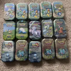 LOT OF 15 Pokemon TCG Mini Tins Celebrations Kanto Friends And More Sealed! - Image 1