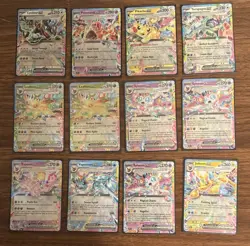 POKEMON TCG Lot Of 12 SCARLET & VIOLET ERA Rainbow EX Cards EEVEELUTIONS - Image 2