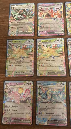 POKEMON TCG Lot Of 12 SCARLET & VIOLET ERA Rainbow EX Cards EEVEELUTIONS - Image 3