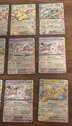 POKEMON TCG Lot Of 12 SCARLET & VIOLET ERA Rainbow EX Cards EEVEELUTIONS - Image 4