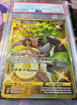 Pokemon PSA 10 GEM MINT Rillaboom GOLD 197/189 Darkness Ablaze Secret Rare 2020 - Image 2