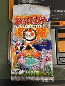 1996 Pokemon Japanese Base Set Booster Pack Factory Sealed Pocket Monsters 16.8g - Image 2