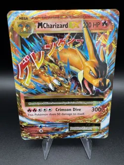 M Mega Charizard EX 13/108 Pokemon Evolutions Ultra Rare Holo 2016 - Image 1