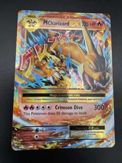 M Mega Charizard EX 13/108 Pokemon Evolutions Ultra Rare Holo 2016 - Image 3