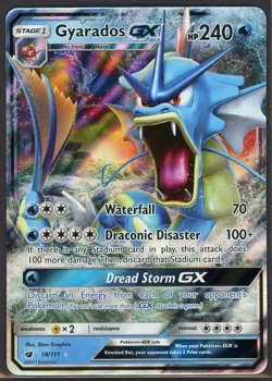 Gyarados GX 18/111 Sm-Crimson Invasion Pokemon TCG Holo Moderately Played - Image 1