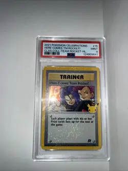 PSA 9 Pokemon Rocket Here Comes Team Rocket 1st Edition Holo Rare 15/82 - Image 1