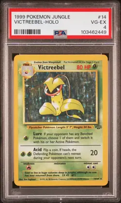 1999 POKEMON JUNGLE #14 VICTREEBEL-HOLO PSA 4 - Image 1