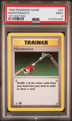 1999 POKEMON BASE SET 1ST EDITION #83 MAINTENANCE PSA 9 - Image 1