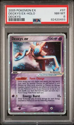 2005 POKEMON EX DEOXYS #97 DEOXYS EX-HOLO PSA 8 - Image 1