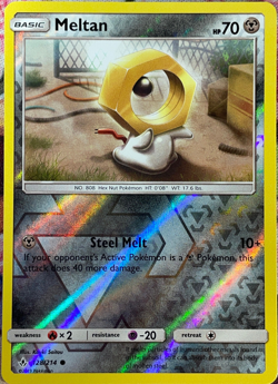 Meltan Reverse Holo - 128/214 - Unbroken Bonds Pokemon 2019 - Image 1