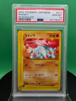 PSA 10 Phanpy 017/018 McDonald's Original Minimum Pack 2002 Japanese Pokemon 17 - Image 3