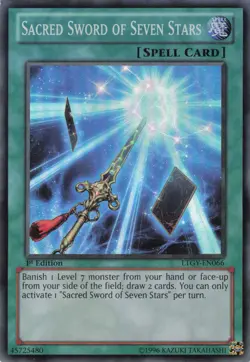 Yugioh Sacred Sword of Seven Stars LTGY-EN066 Super Rare 1st Edition LP - Image 1