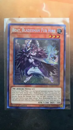 Yu-Gi-Oh! Beat, Bladesman Fur Hire DASA-EN017 Secret Rare 1st Edition Near Mint - Image 1