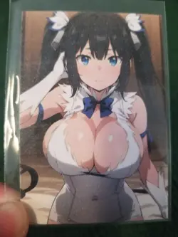 EXTRA BUSTY BABE FROSTED WAIFU ANIME CARD - Image 1