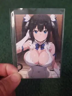 EXTRA BUSTY BABE FROSTED WAIFU ANIME CARD - Image 2